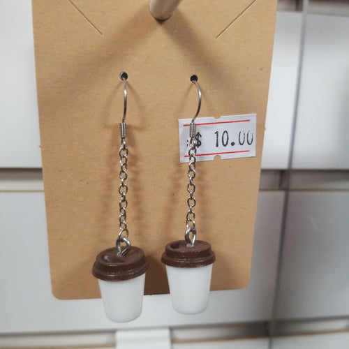 Coffee cup earrings